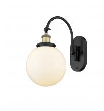  918-1W-BAB-G201-8-LED - Beacon - 1 Light - 8 inch - Black Antique Brass - Sconce