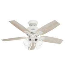  52426 - Hunter 44 inch Gatlinburg HunterExpress Matte White Ceiling Fan with LED Light Kit