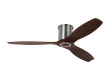  3CNHSM52BS - Collins 52-inch indoor/outdoor smart hugger ceiling fan in brushed steel silver finish