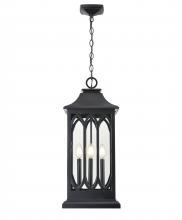  88104-PBK - Mallorey 3-Light Outdoor Hanging Lantern Powder Coated Black