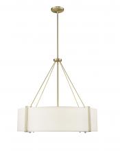  28206-MG/WH - Telfar 6-Light Pendant Light Modern Gold/White