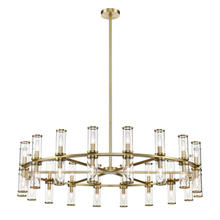  CH309036NBCG - Revolve Clear Glass/Natural Brass 36 Lights Chandeliers