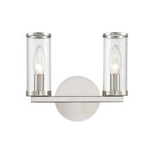  WV309022PNCG - Revolve Clear Glass/Polished Nickel 2 Lights Wall/Vanity