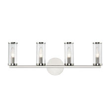  WV309044PNCG - Revolve Clear Glass/Polished Nickel 4 Lights Wall/Vanity