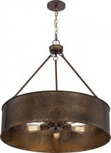  60/5895 - Kettle - 5 Light Oversized Pendant - Weathered Brass Finish