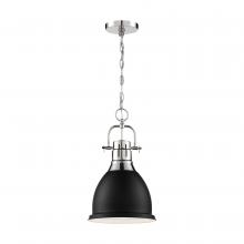  60/6751 - Watson - 1 Light Pendant - Polished Nickel and Matte Black Finish