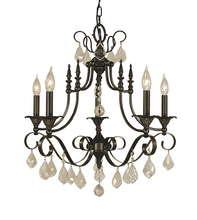  2975 BN - 6-Light Brushed Nickel Liebestraum Dining Chandelier