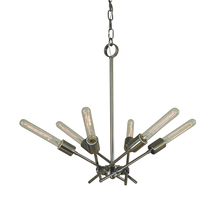  3076 PN - 6-Light Polished Nickel Quasar Chandelier