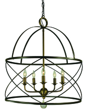  4415 MB - 5-Light Mahogany Bronze Nantucket Chandelier