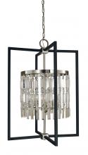  5332 BN/MBLACK - 5-Light Brushed Nickel/Matte Black Hannah Chandelier