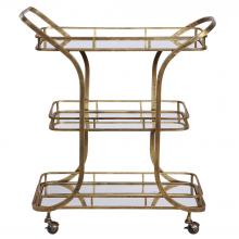  24876 - Uttermost Stassi Gold Serving Cart