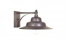  11011-DB-MED - Tiered Barn Wall 11.75" Shade Dark Brass Medium Base Socket