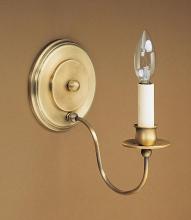  120-AB-LT1 - Wall Sconce 1 J-Arm Antique Brass 1 Candelabra Socket