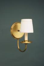  141-AB-LT1-SHD - Wall Sconce Antique Brass 1 Candelabra Socket Eggshell Shade