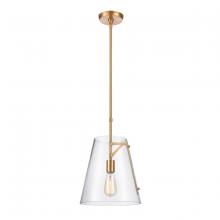  82146/1 - Trustle 11'' Wide 1-Light Pendant - Satin Brass