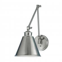  8475-BN-MS - Aidan 18.5'' High 1-Light Swingarm Sconce - Brushed Nickel