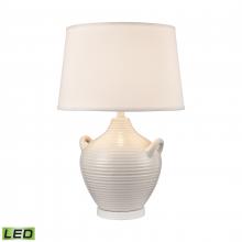  S0019-10343-LED - Oxford 25'' High 1-Light Table Lamp - White - Includes LED Bulb