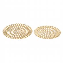  S0807-12078/S2 - Regina Tray - Set of 2 Gold